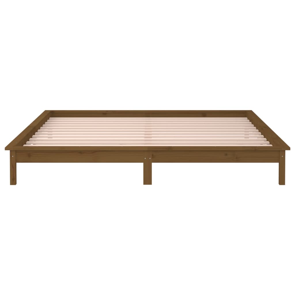 Giroletto con LED senza Materasso Ambra 200x200 Legno Massello - homemem39