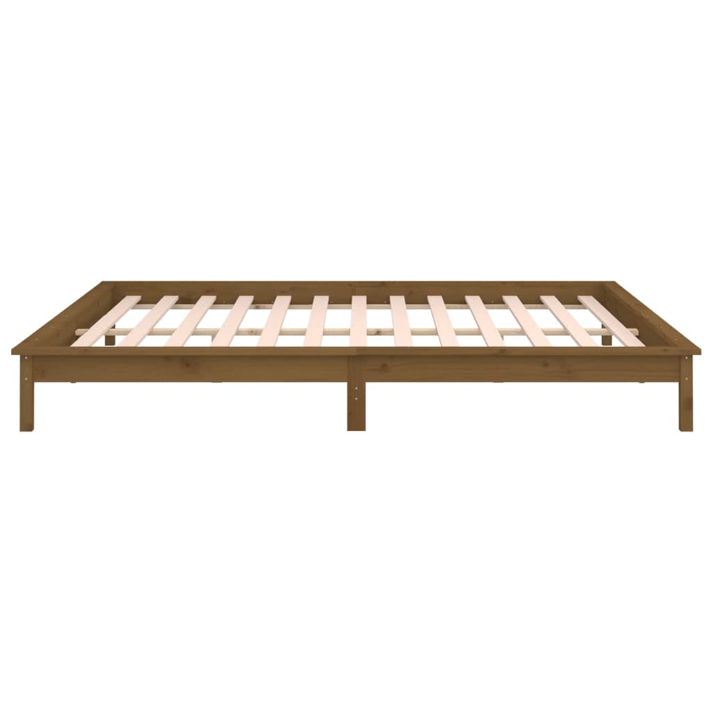 Giroletto con LED senza Materasso Ambra 200x200 Legno Massello - homemem39