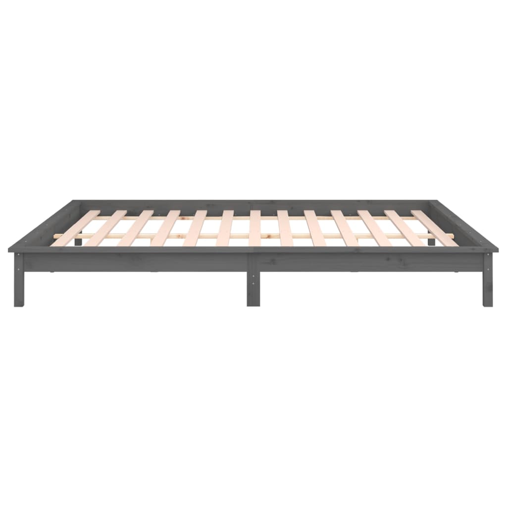 Giroletto LED Grigio 120x190 cm Small Double Legno Massello - homemem39