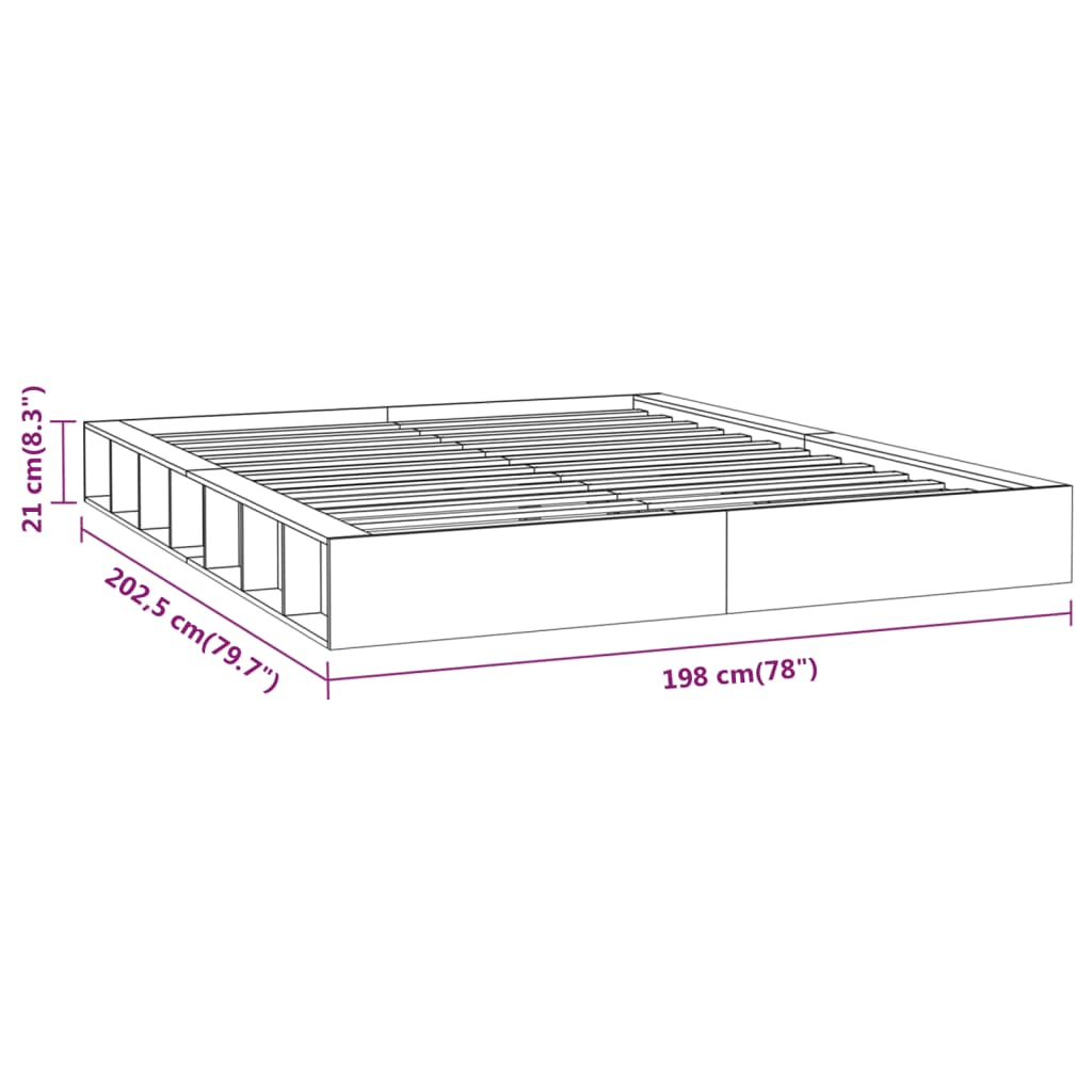 Giroletto Bianco 180x200 cm Super King in Legno Massello | homemem39