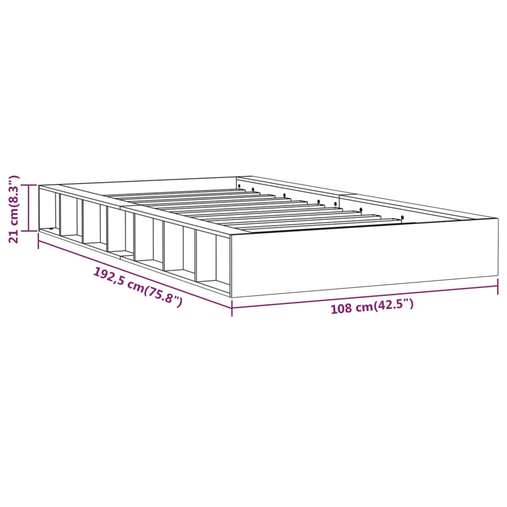 Giroletto Bianco 90x190 cm Single in Legno Massello | homemem39