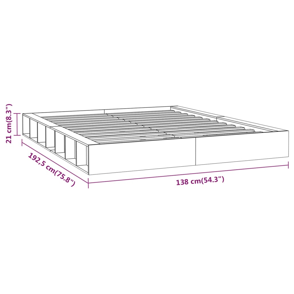 Giroletto Bianco 120x190 cm Small Double in Legno Massello | homemem39