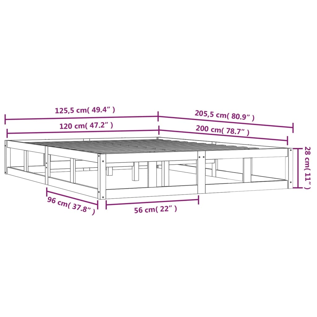 Giroletto Marrone Ambra 120x200 cm in Legno Massello - homemem39