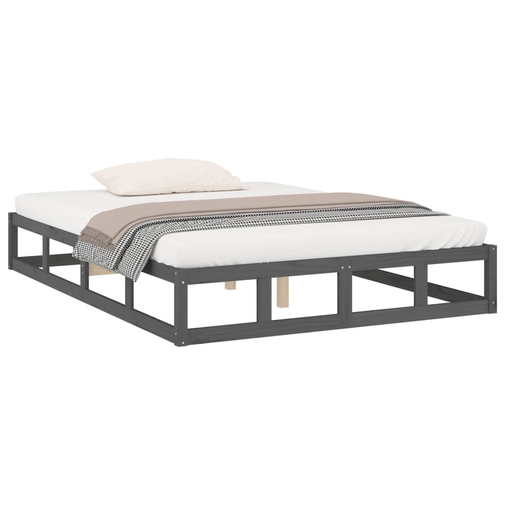 Giroletto Grigio 150x200 cm King in Legno Massello - homemem39