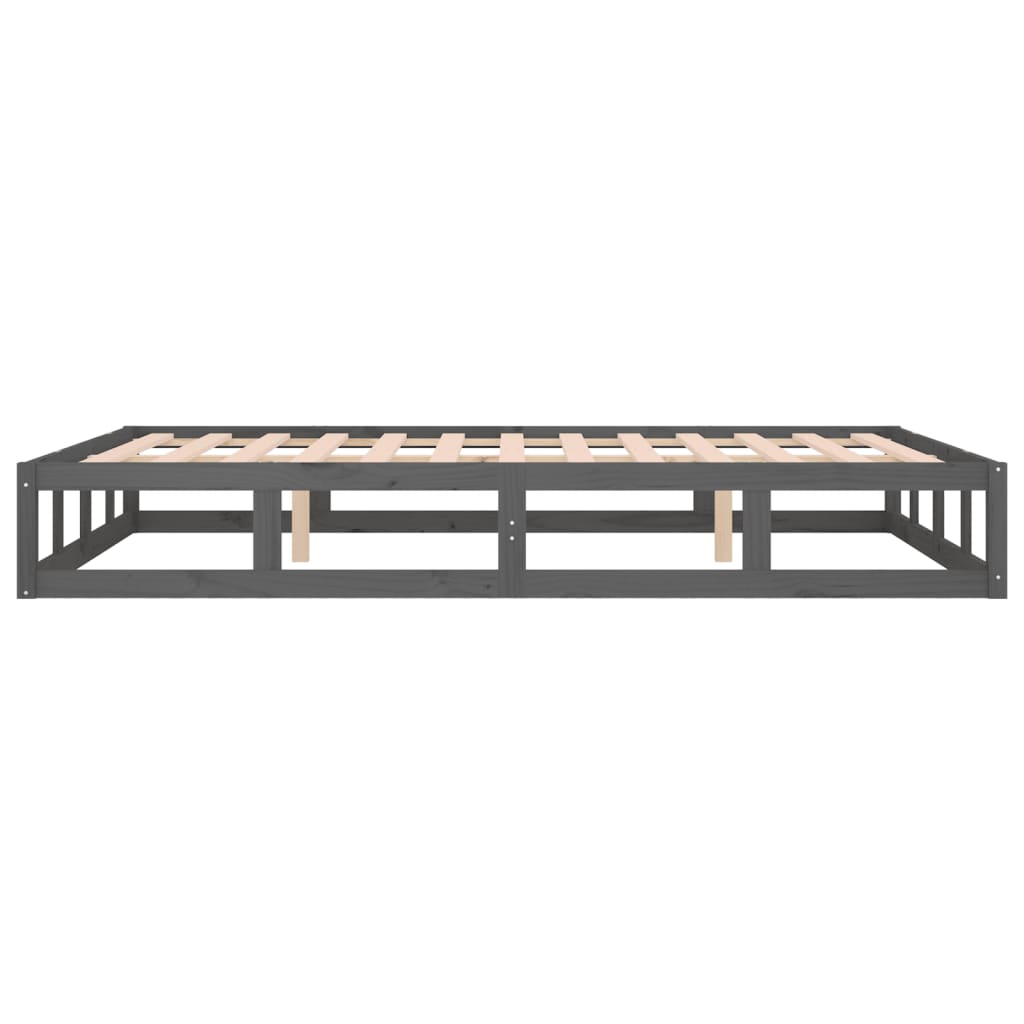 Giroletto Grigio 150x200 cm King in Legno Massello - homemem39