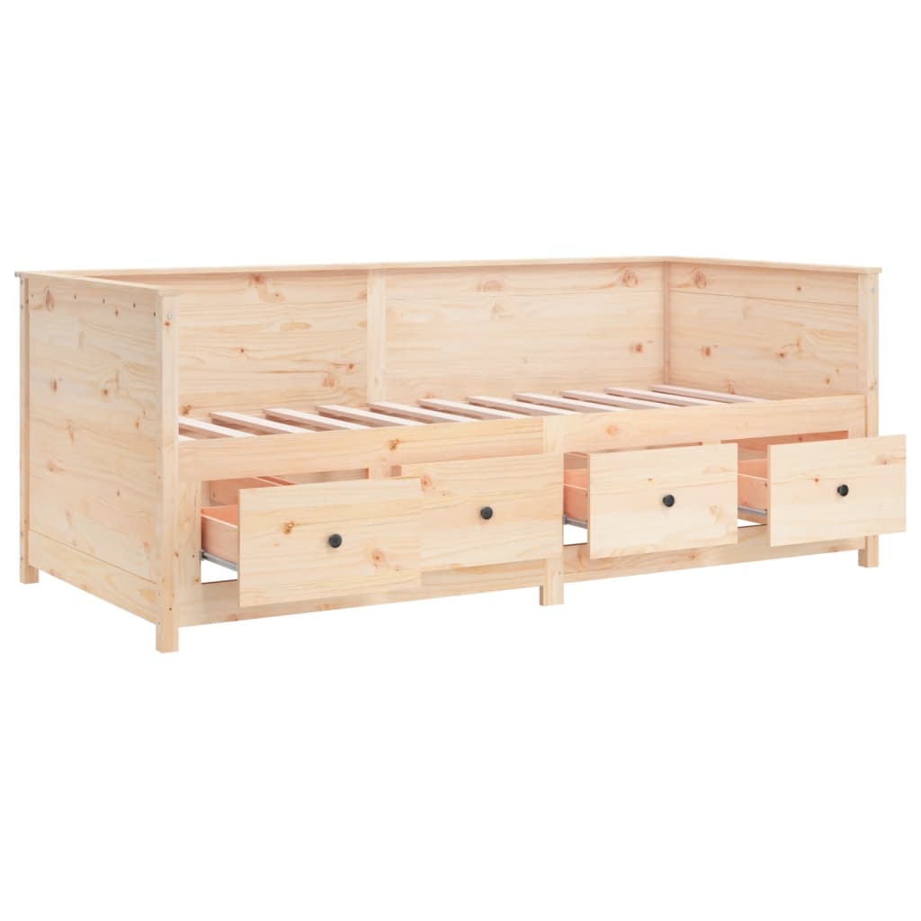 Dormeuse senza Materasso 75x190 cm in Legno Massello di Pino - homemem39