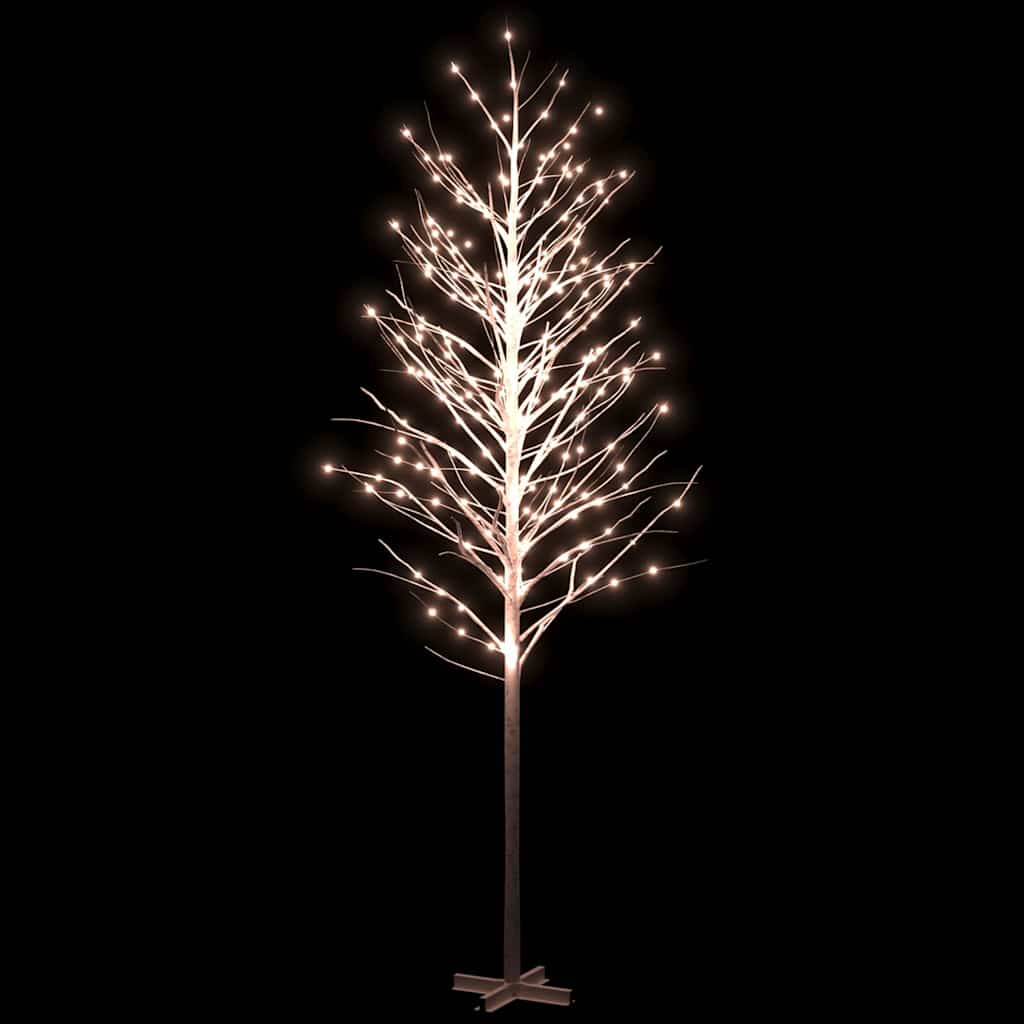 Betulla Bianca con LED Bianco Caldo 672 LED 400 cm - homemem39