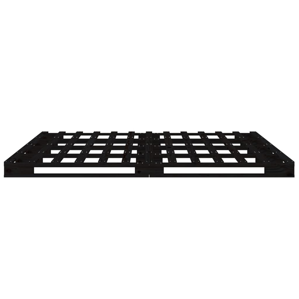 Letto a Pallet Nero 120x200 cm in Legno Massello di Pino - homemem39