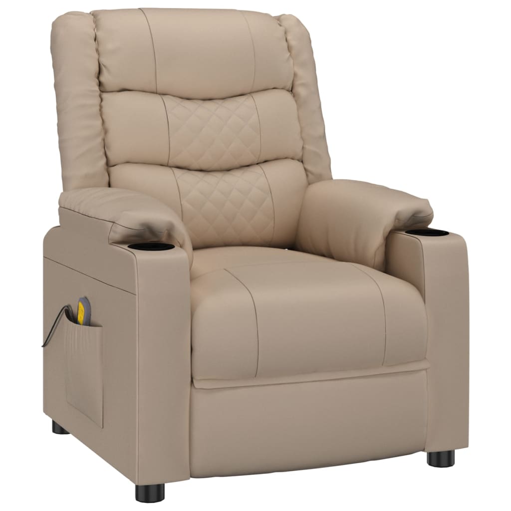 Poltrona Reclinabile Cappuccino in Similpelle - homemem39