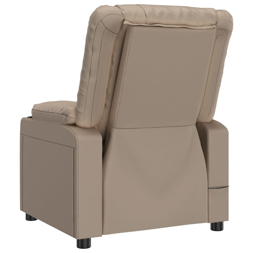 Poltrona Reclinabile Cappuccino in Similpelle - homemem39