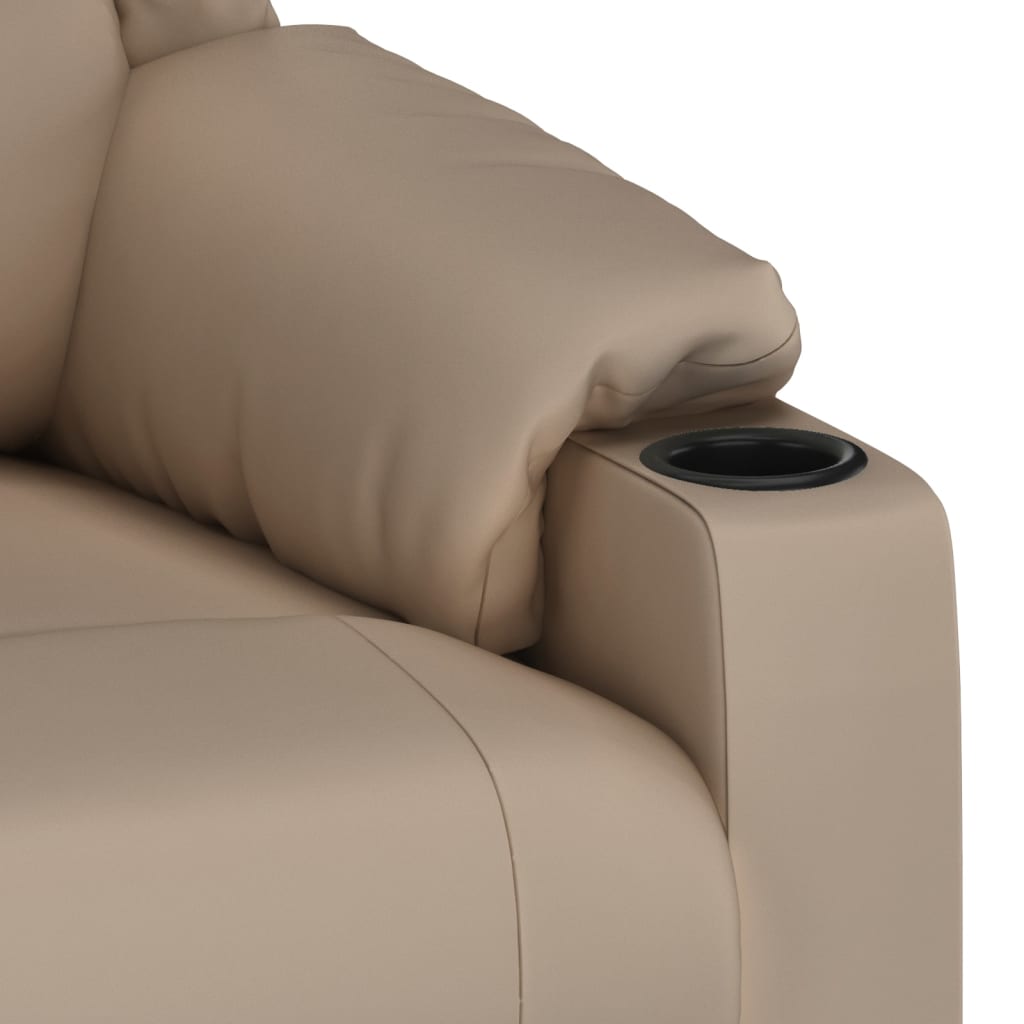 Poltrona Reclinabile Cappuccino in Similpelle - homemem39