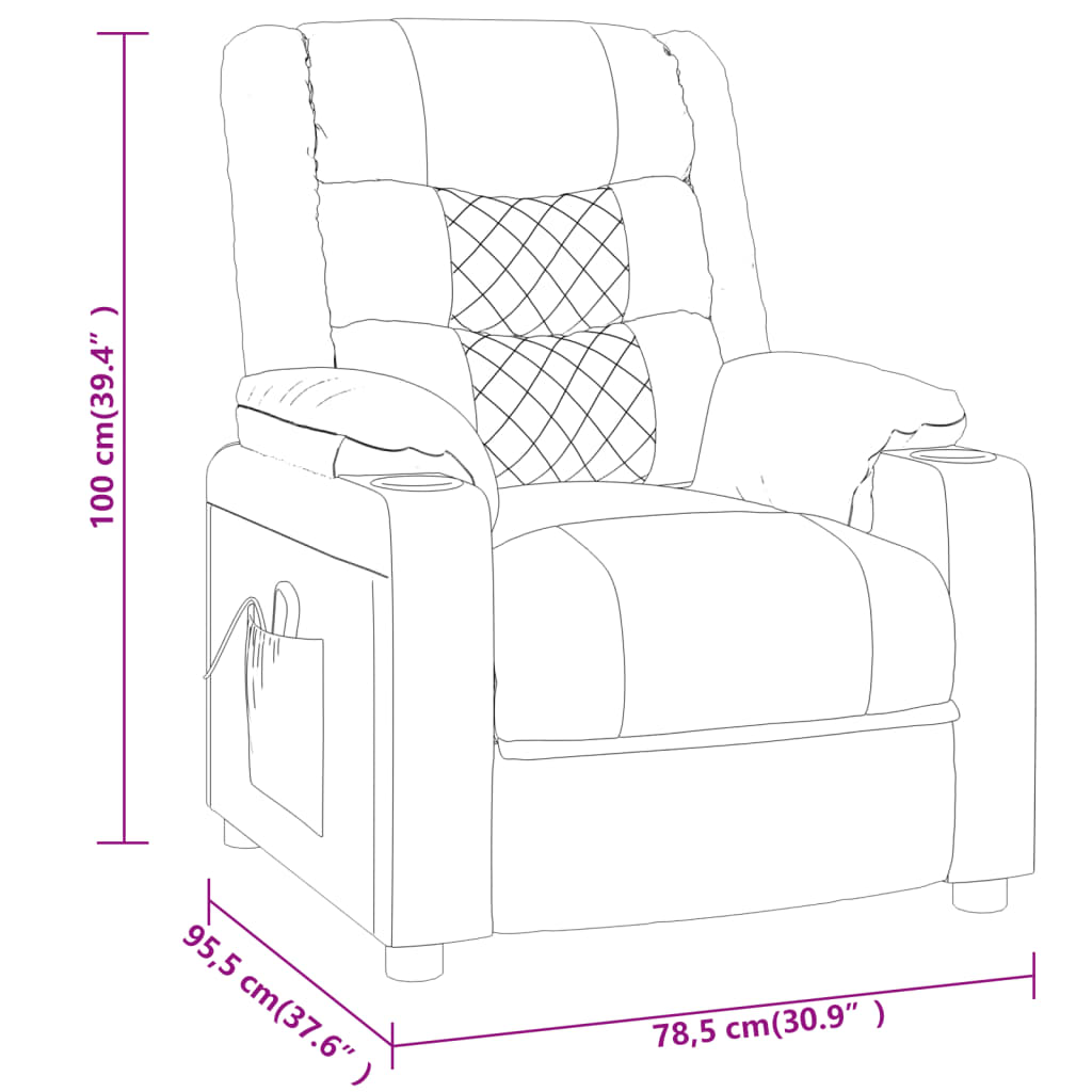 Poltrona Massaggiante Rosso Vino in Similpelle - homemem39