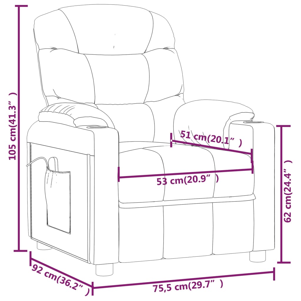 Poltrona Massaggiante Verde Scuro in Tessuto - homemem39