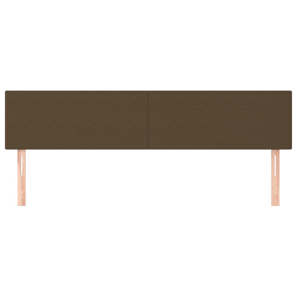Testiera 2 pz Marrone Scuro 90x5x78/88 cm in Tessuto - homemem39