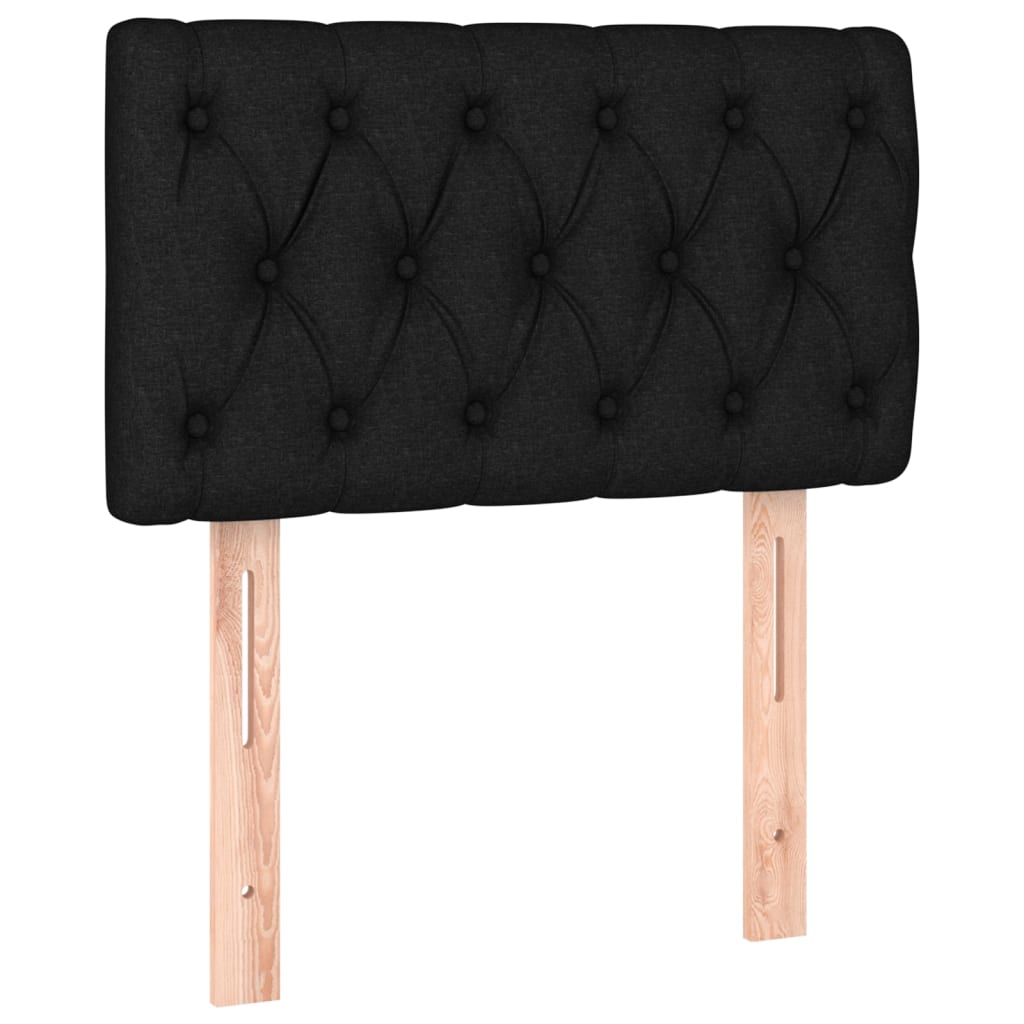 Testiera Nera 80 x 7 x 78/88 cm in Tessuto - homemem39