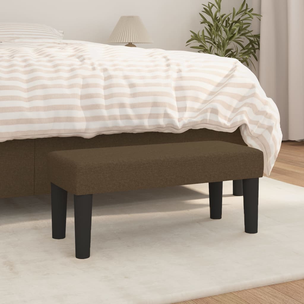 Panca Marrone Scuro 70x30x30 cm in Tessuto - homemem39