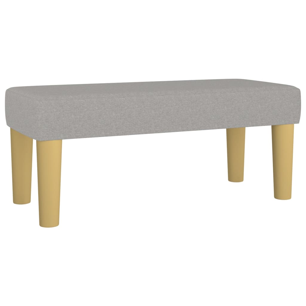 Panca Grigio Chiaro 70x30x30 cm in Tessuto - homemem39