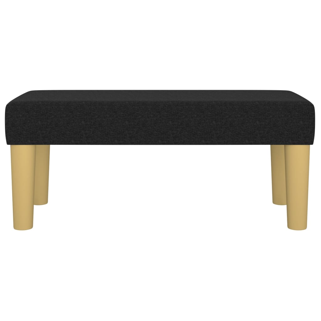 Panca Nera 70x30x30 cm in Tessuto - homemem39