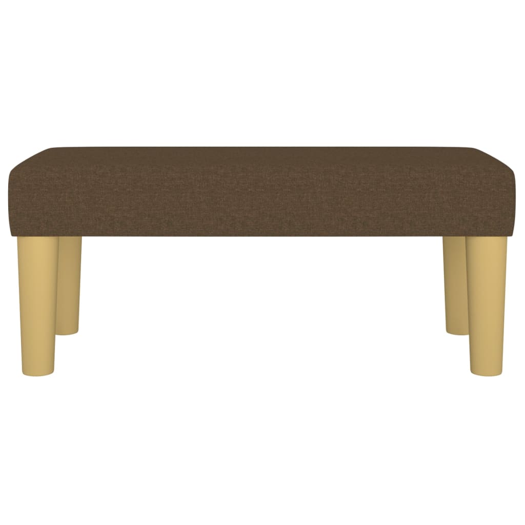 Panca Marrone Scuro 70x30x30 cm in Tessuto - homemem39