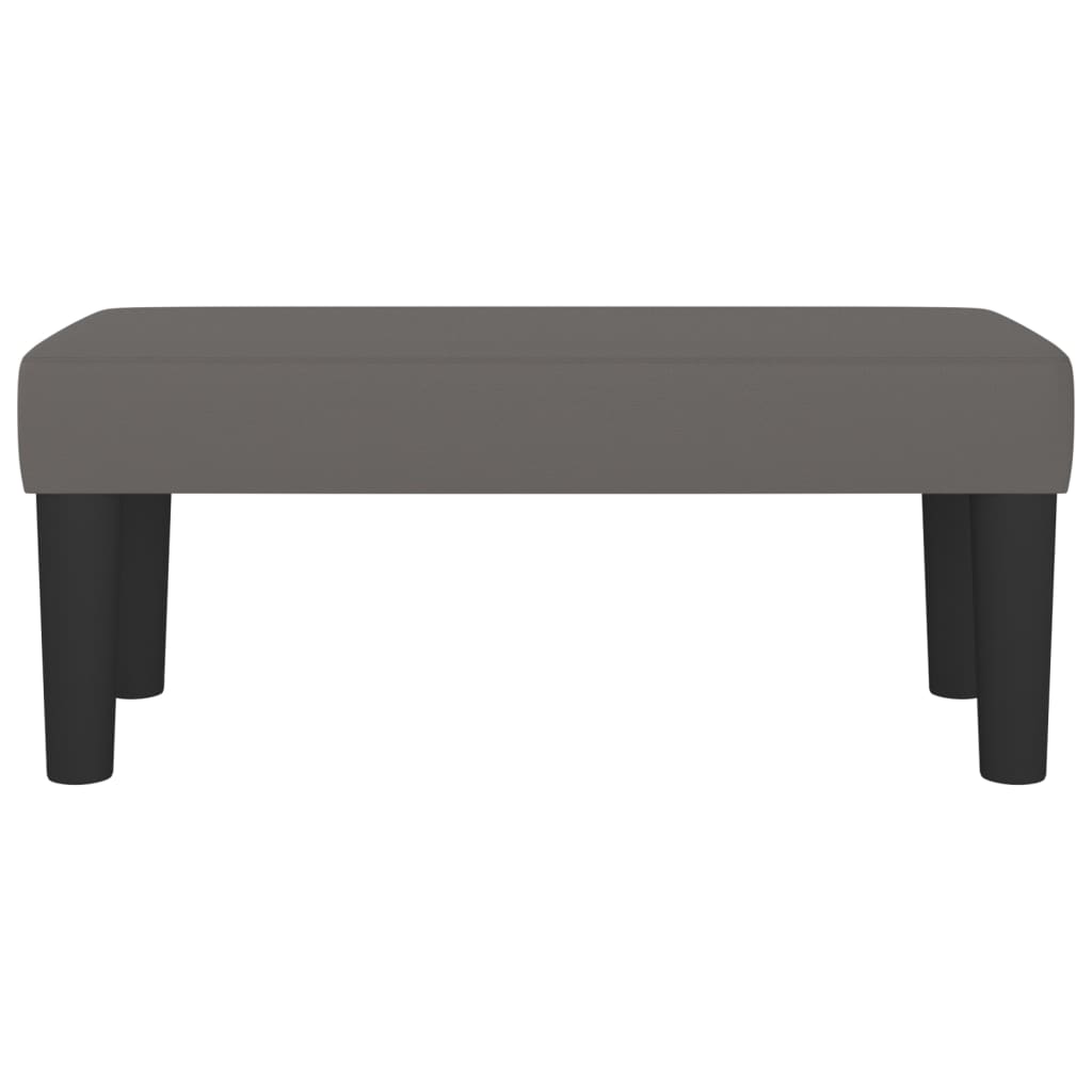 Panca Grigia 70x30x30 cm in Similpelle - homemem39
