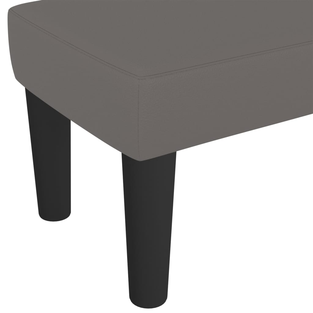 Panca Grigia 70x30x30 cm in Similpelle - homemem39