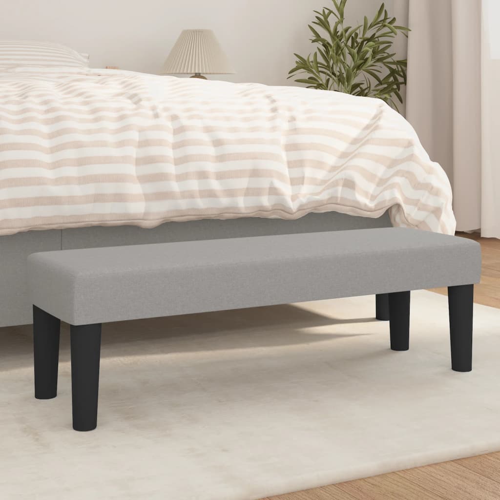 Panca Grigio Chiaro 100x30x30 cm in Tessuto - homemem39