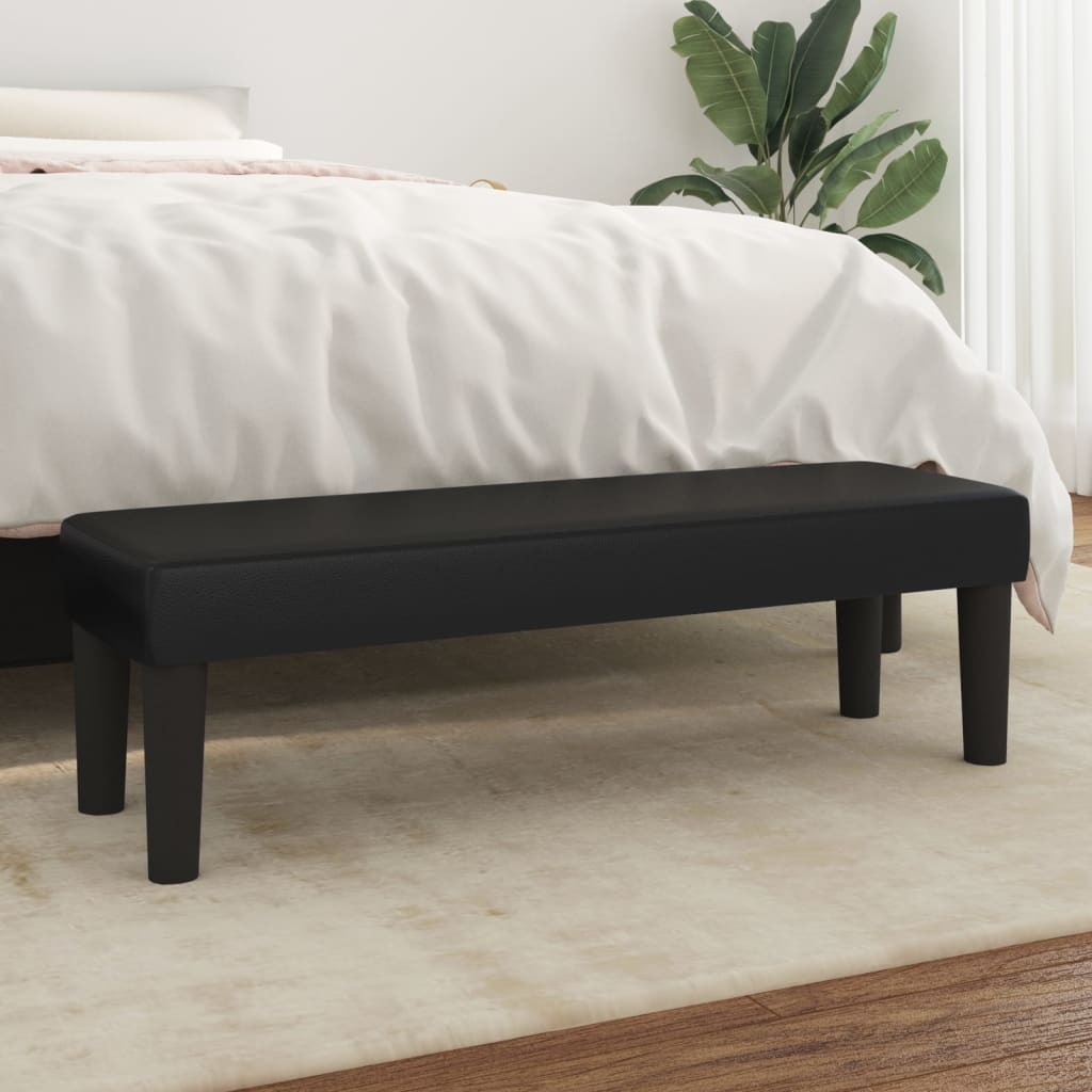 Panca Nera 100x30x30 cm in Similpelle - homemem39