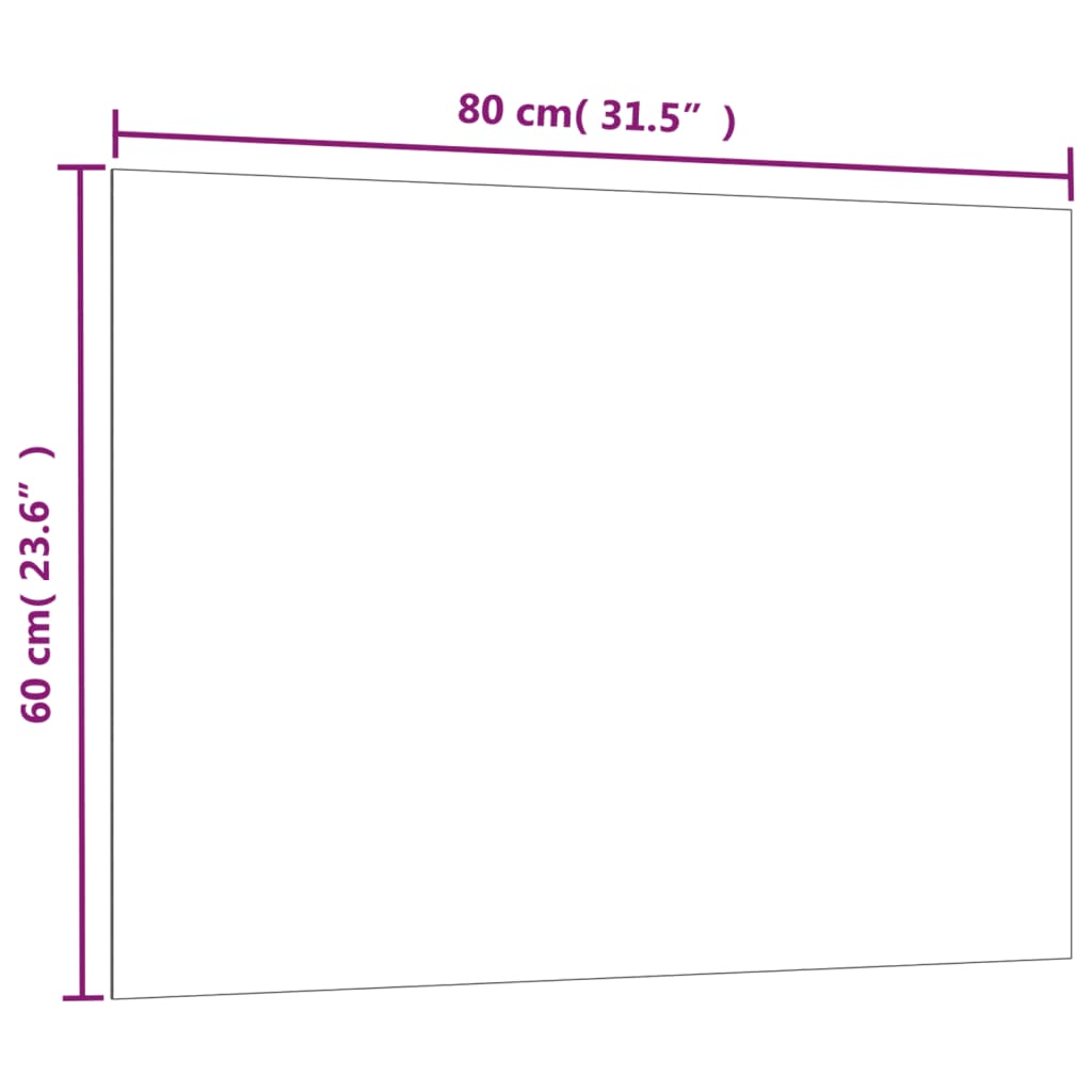 Lavagna Magnetica a Parete Nera 80x60 cm Vetro Temperato | homemem39