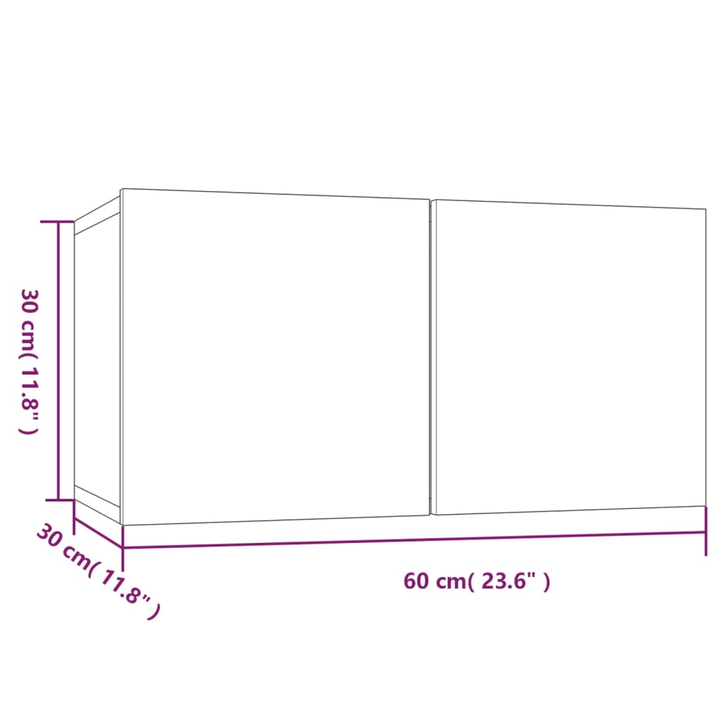 Mobili Porta TV 8pz Grigio Sonoma 60x30x30 cm Legno Multistrato - homemem39