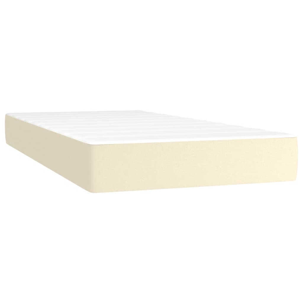 Materasso a Molle Crema 100x200x20 cm in Similpelle - homemem39