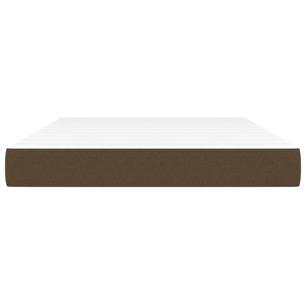 Materasso a Molle Marrone Scuro 140x190x20 cm in Tessuto - homemem39