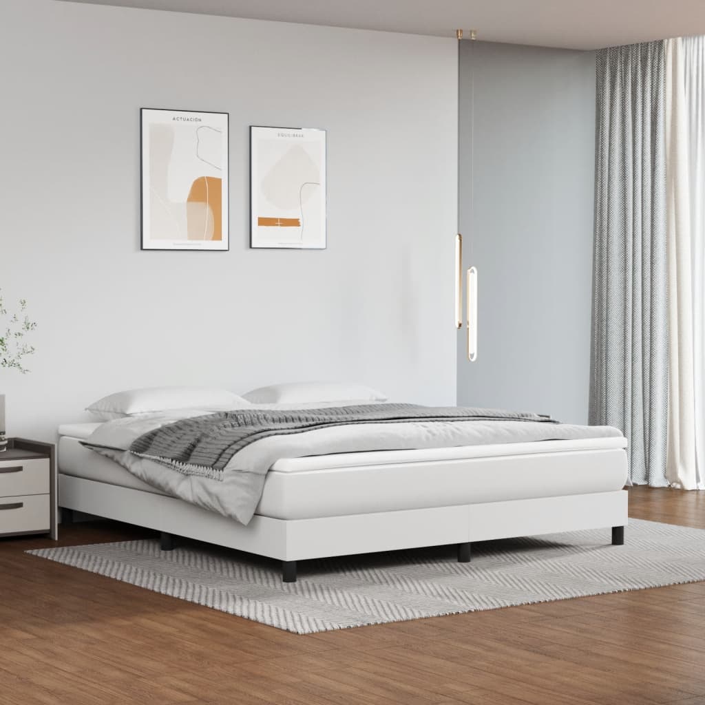 Materasso a Molle Bianco 160x200x20 cm in Similpelle - homemem39