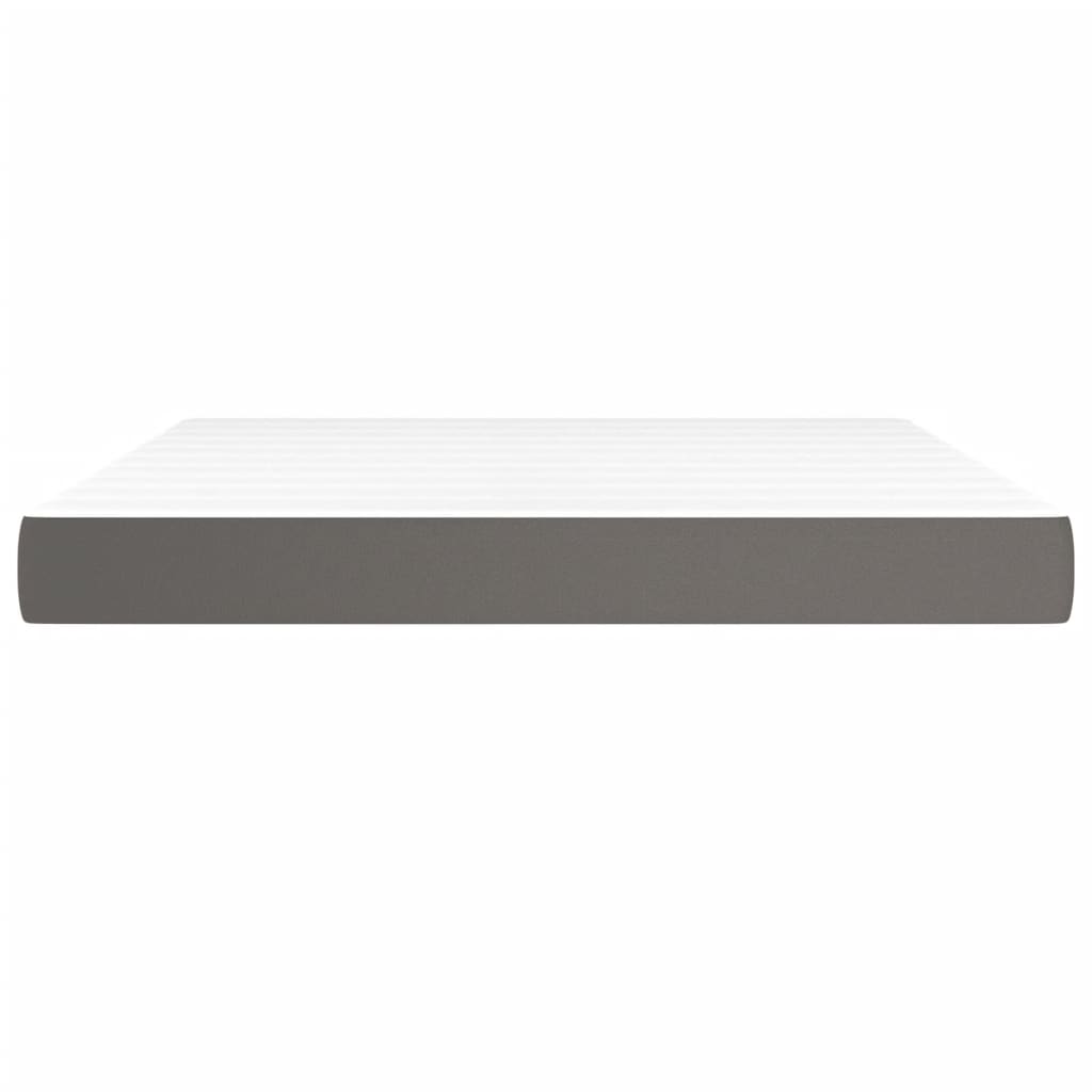 Materasso a Molle Grigio 160x200x20 cm in Similpelle - homemem39