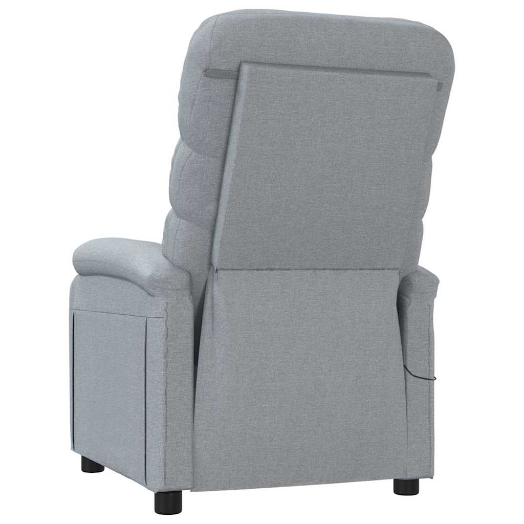 Poltrona Massaggiante in Tessuto Grigio Chiaro