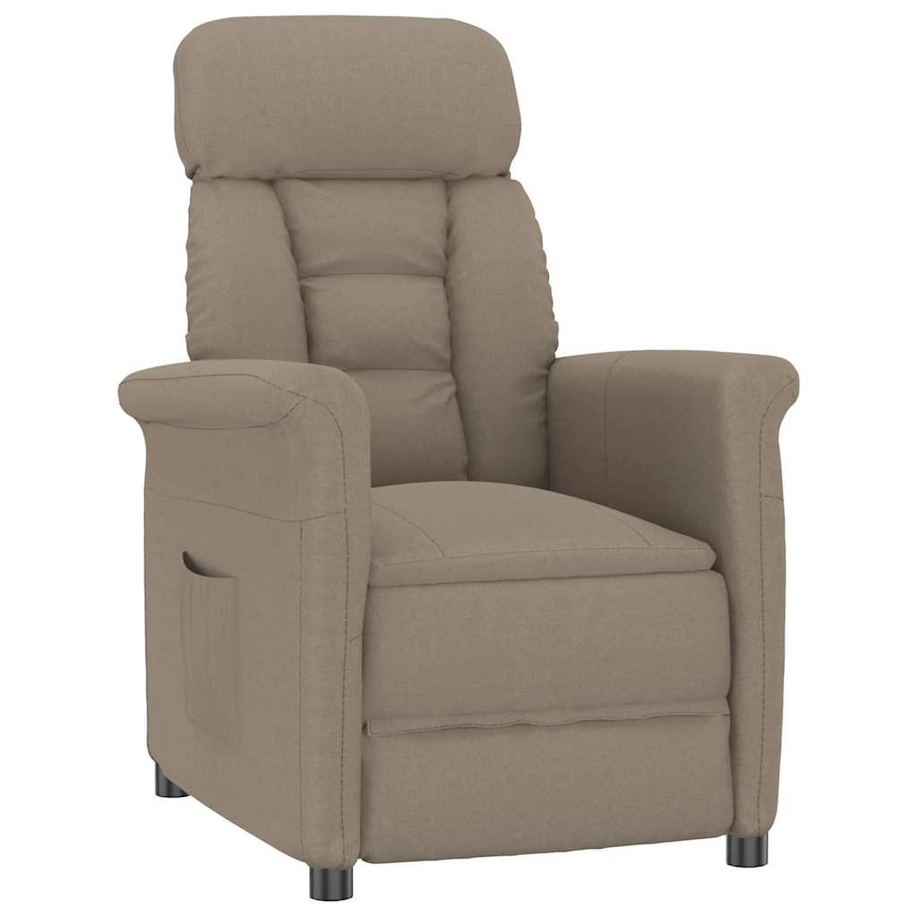 Poltrona reclinabile taupe Talpa 70.5 x 96.5 x 95 cm Poliestere