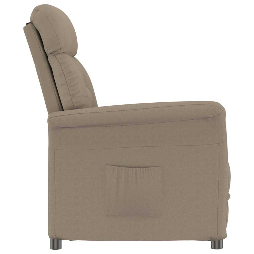 Poltrona reclinabile taupe Talpa 70.5 x 96.5 x 95 cm Poliestere