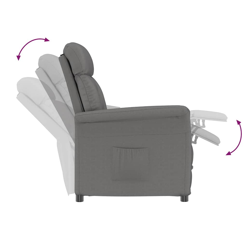 Poltrona reclinabile grigio scuro Grigio scuro