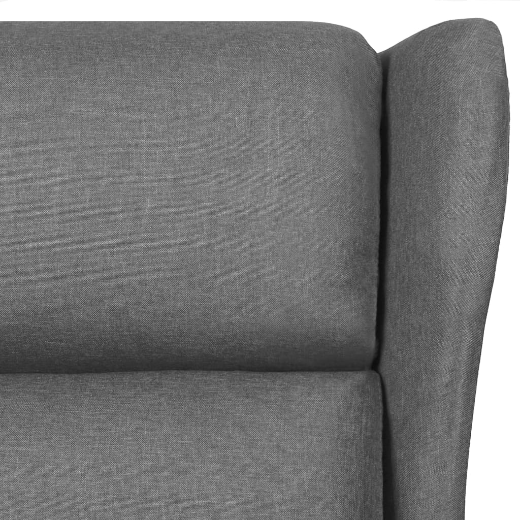 Poltrona Massaggiante in Tessuto Grigio Chiaro