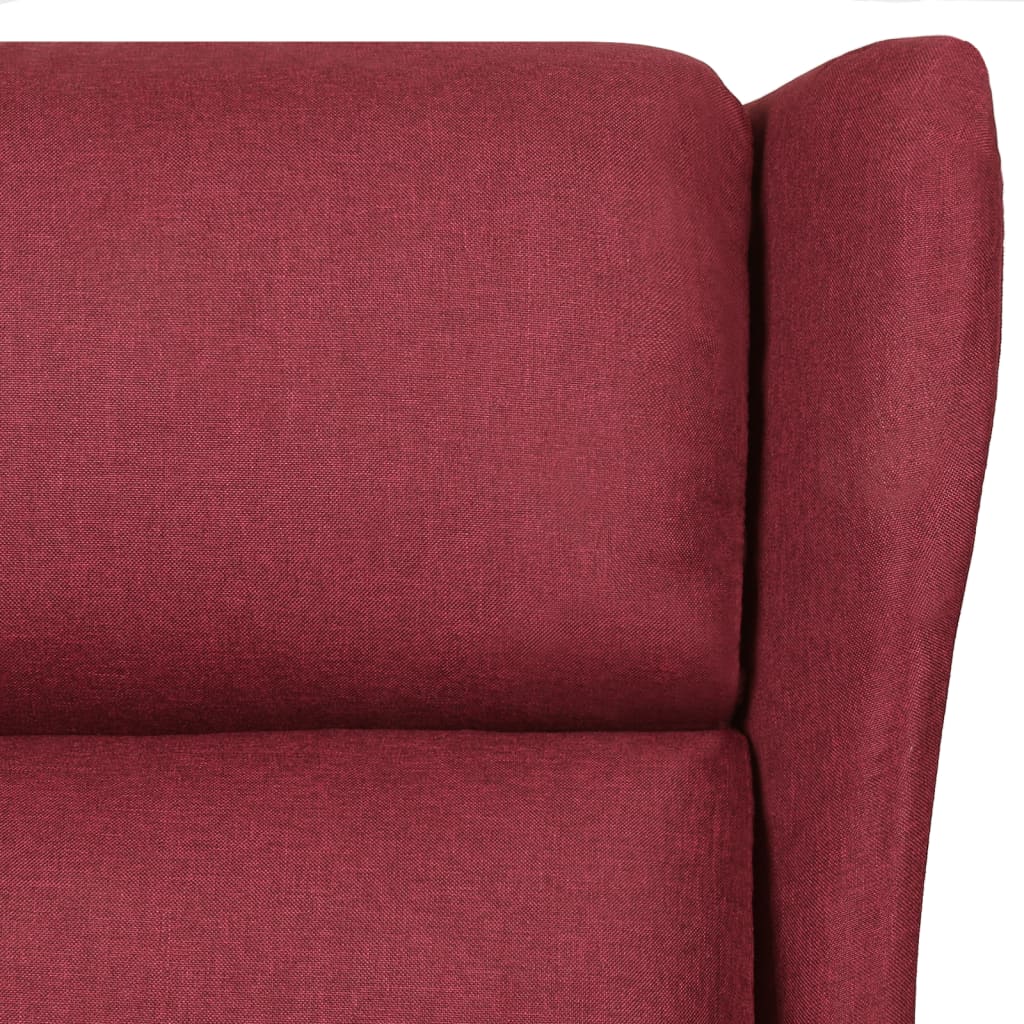 Poltrona Massaggiante Elettrica Rosso Vino in Tessuto