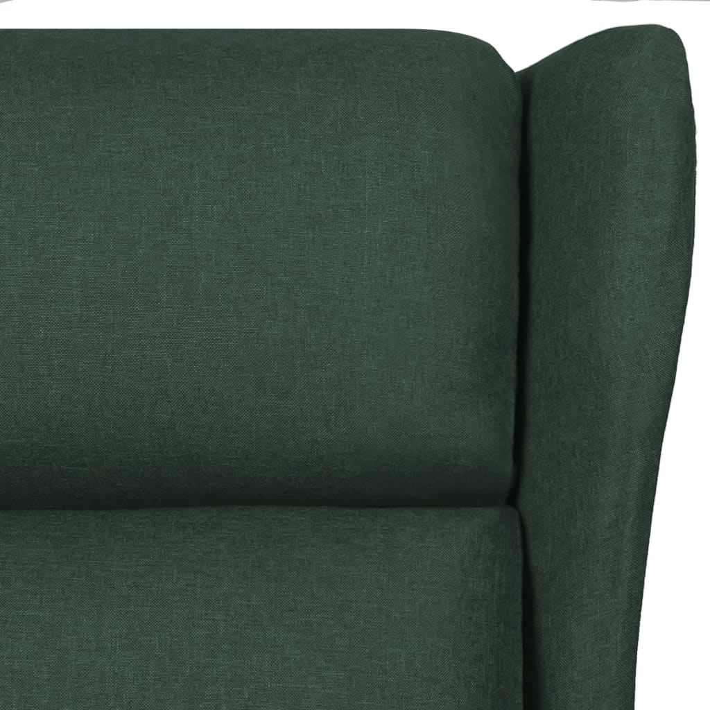 Poltrona Massaggiante Verde Scuro in Tessuto