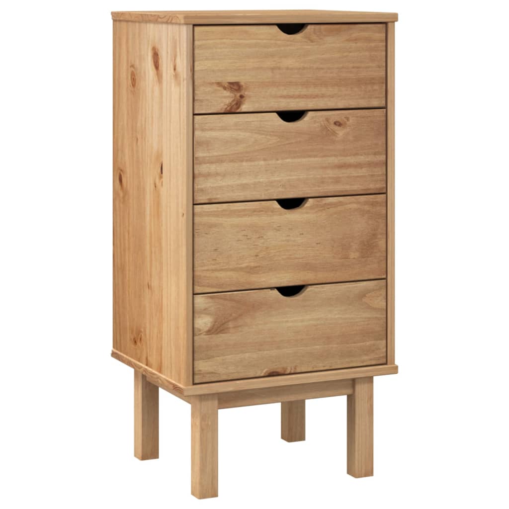 Cassettiera OTTA 45x39x90 cm in Legno Massello di Pino - homemem39
