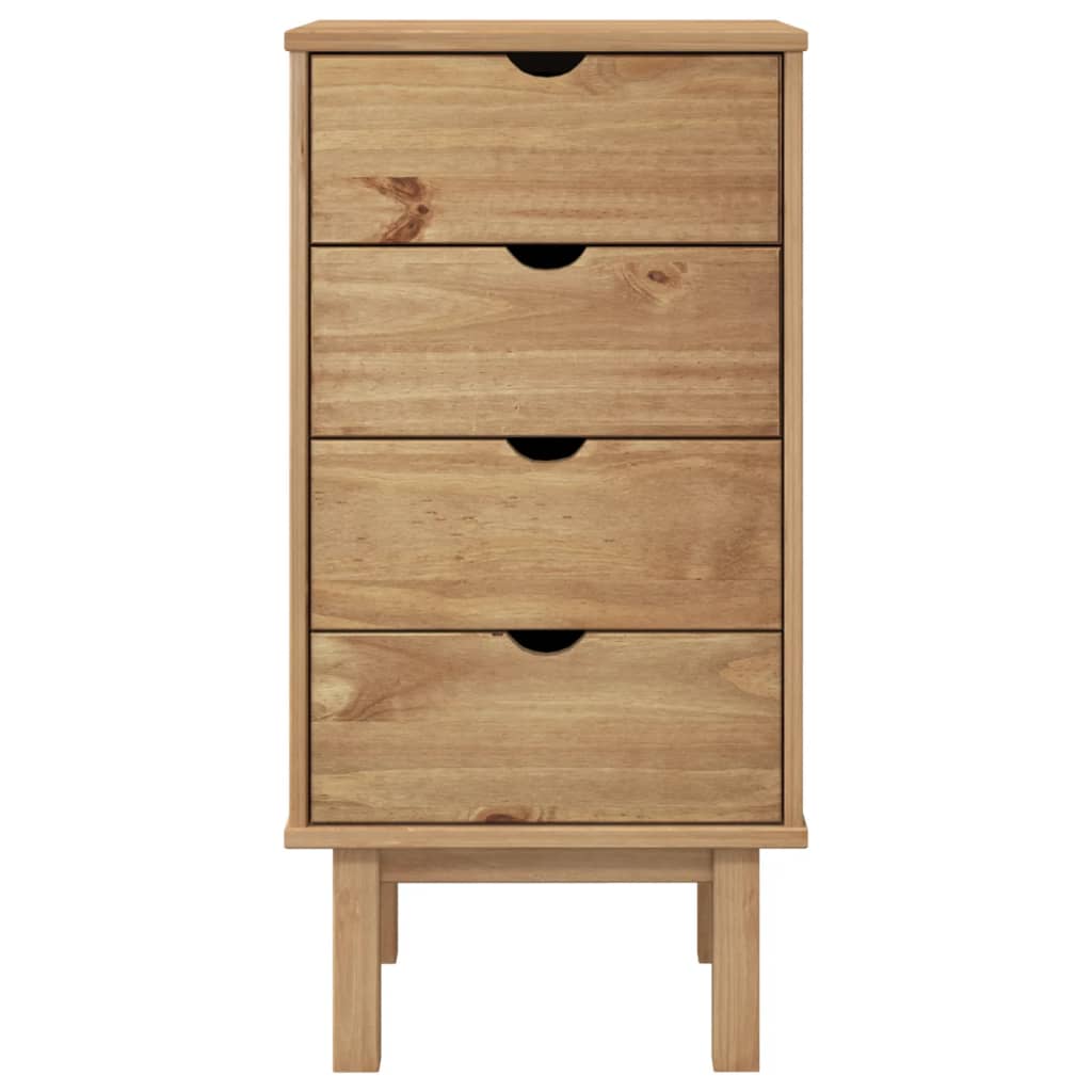 Cassettiera OTTA 45x39x90 cm in Legno Massello di Pino - homemem39
