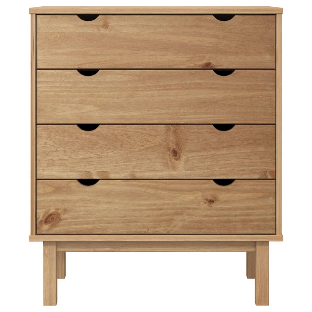 Cassettiera OTTA 76,5x39,5x90 cm in Legno Massello di Pino - homemem39