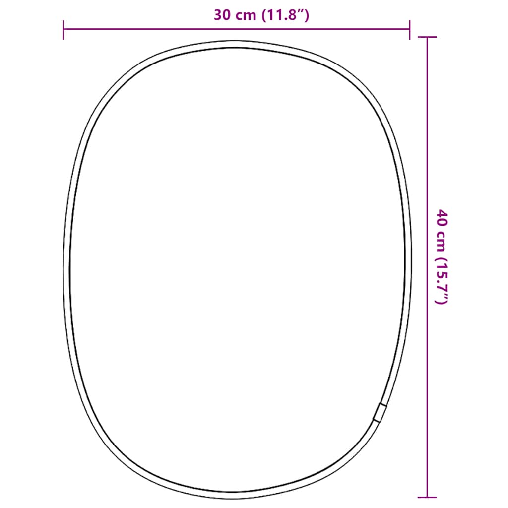 Specchio da Parete Dorato 40x30 cm | homemem39