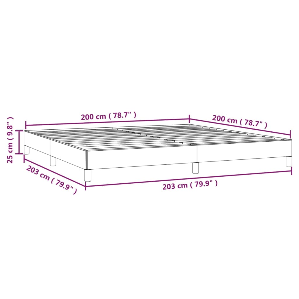 Giroletto senza Materasso Crema 200x200 cm in Tessuto