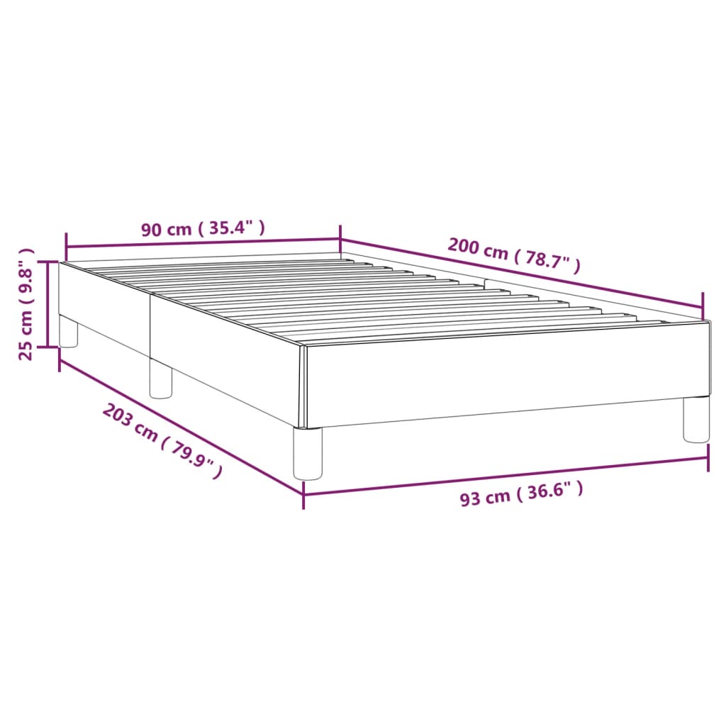 Giroletto senza Materasso Tortora 90x200 cm Tessuto