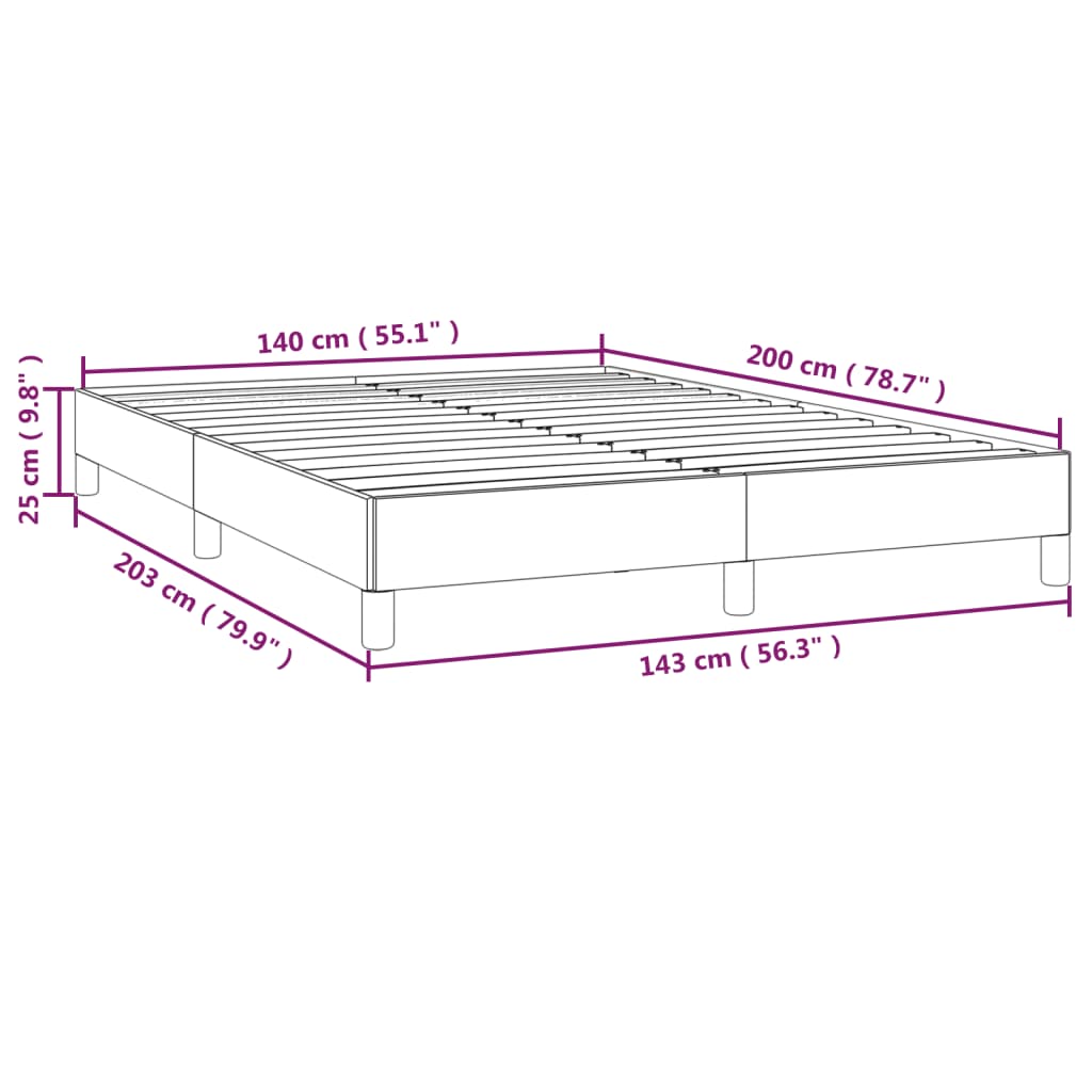 Giroletto senza Materasso Grigio Scuro 140x200 cm Tessuto | homemem39