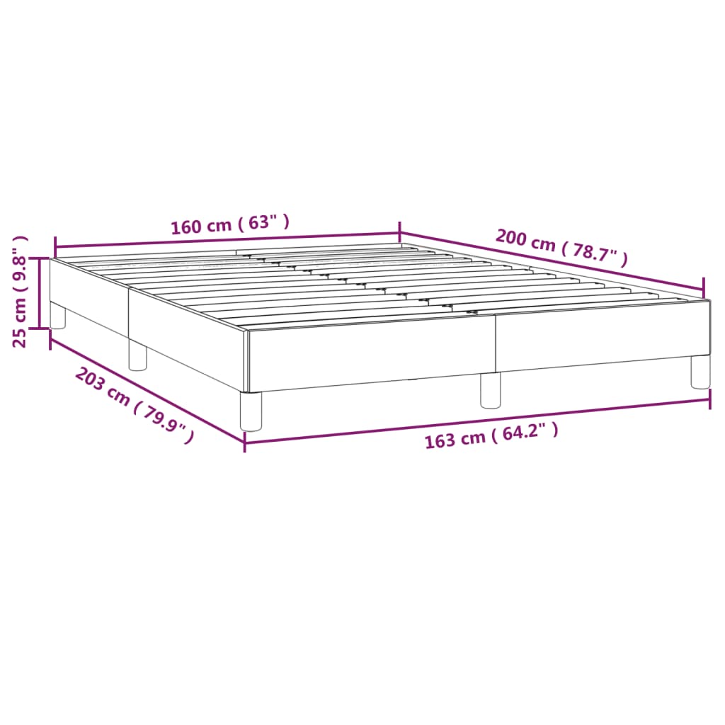 Giroletto senza Materasso Blu 160x200 cm in Tessuto