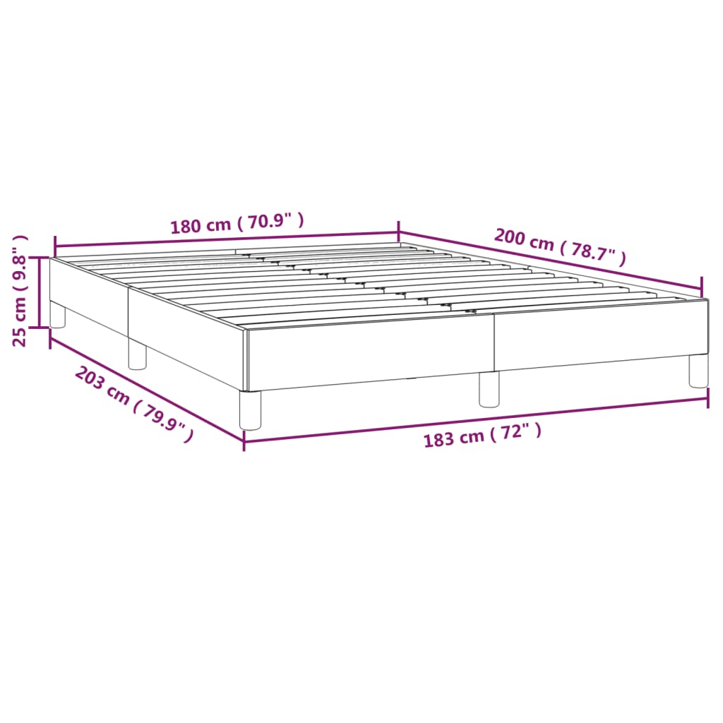Giroletto senza Materasso Grigio Chiaro 180x200 cm Tessuto | homemem39