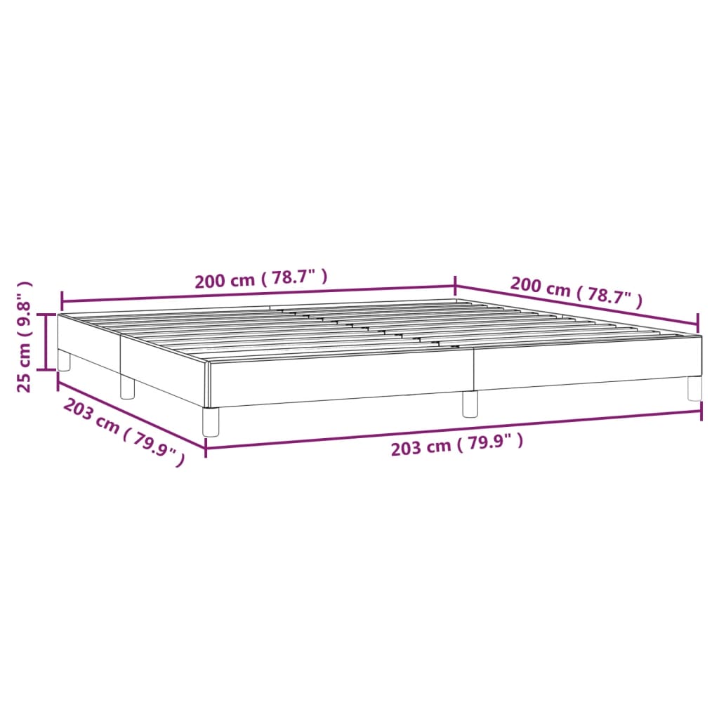 Giroletto senza Materasso Marrone Scuro 200x200 cm in Tessuto | homemem39